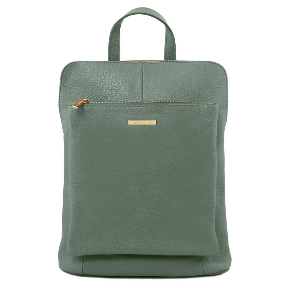 Рюкзак-сумка женская кожаная (Италия) Tuscany TL141682 (Mint Green)