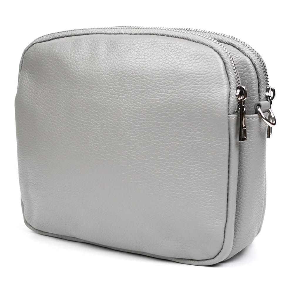 Кожаная женская сумка Virginia Conti Italy - VC02807grey серый