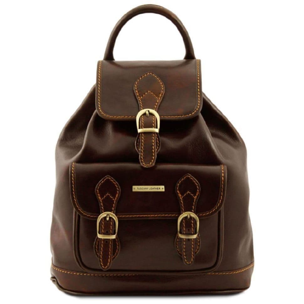 Шкіряний рюкзак Tuscany Leather Singapore TL9039 (Темно-коричневий) — 2