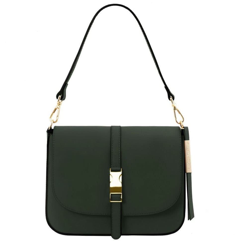 Кожаная женская сумка на плечо Tuscany TL141598 Nausica (Forest Green)
