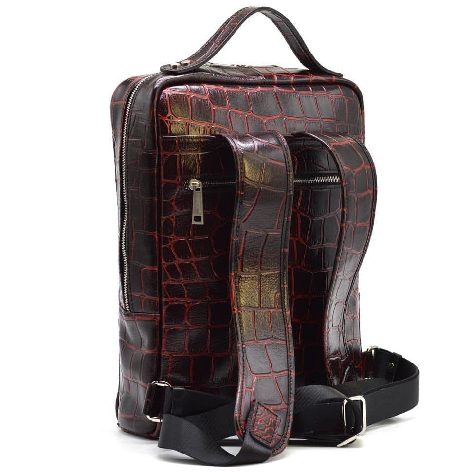 Кожаный рюкзак для ноутбука под рептилию REP1-1239-4lx TARWA — 2