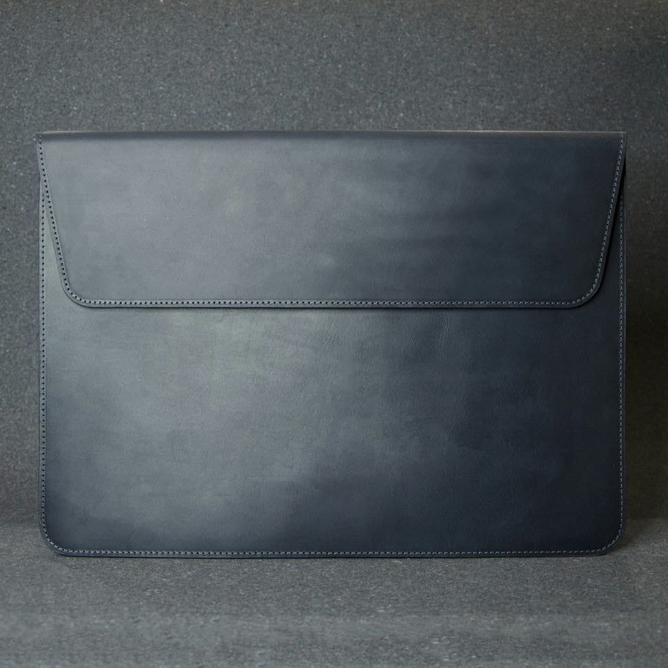 Кожаный чехол для MacBook 13 '  кожа Crazy Horse синий