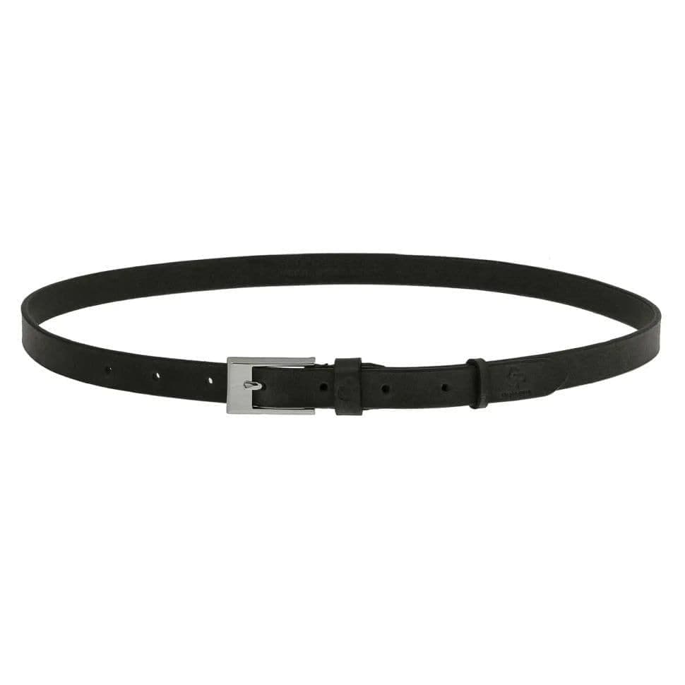 Жіночий шкіряний тонкий ремінь Labbro чорний Grande Pelle 230300300 — 2