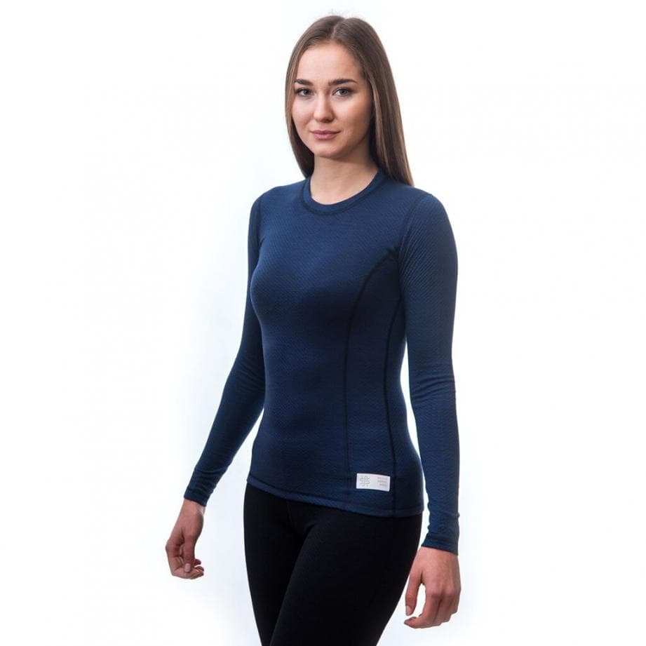 Термофутболка жіноча Sensor Merino DF LS deepblue 19200033, SW11M-deep-blue-L — 2