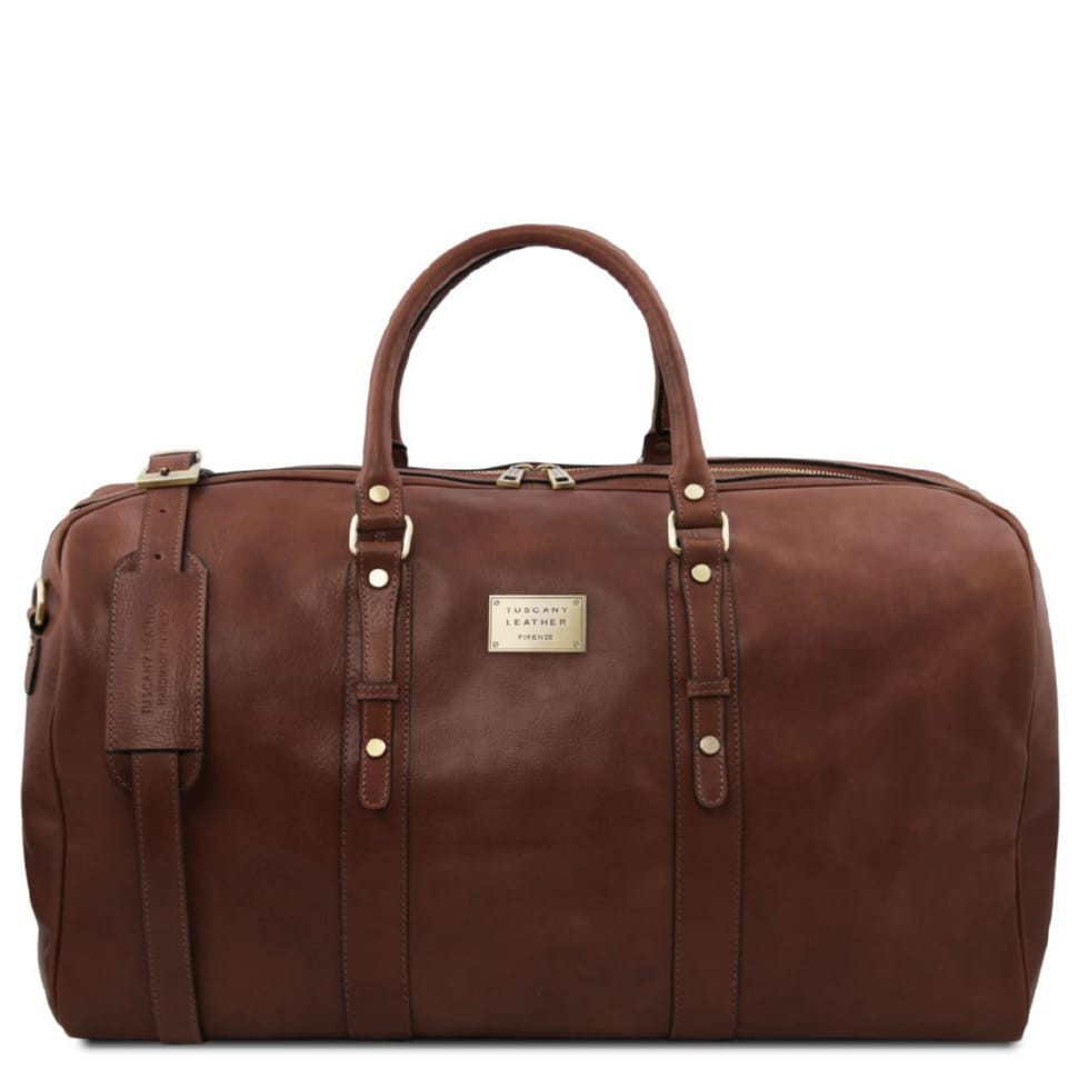 Francoforte Дорожная кожаная сумка weekender Tuscany TL142338 (Коричневый)