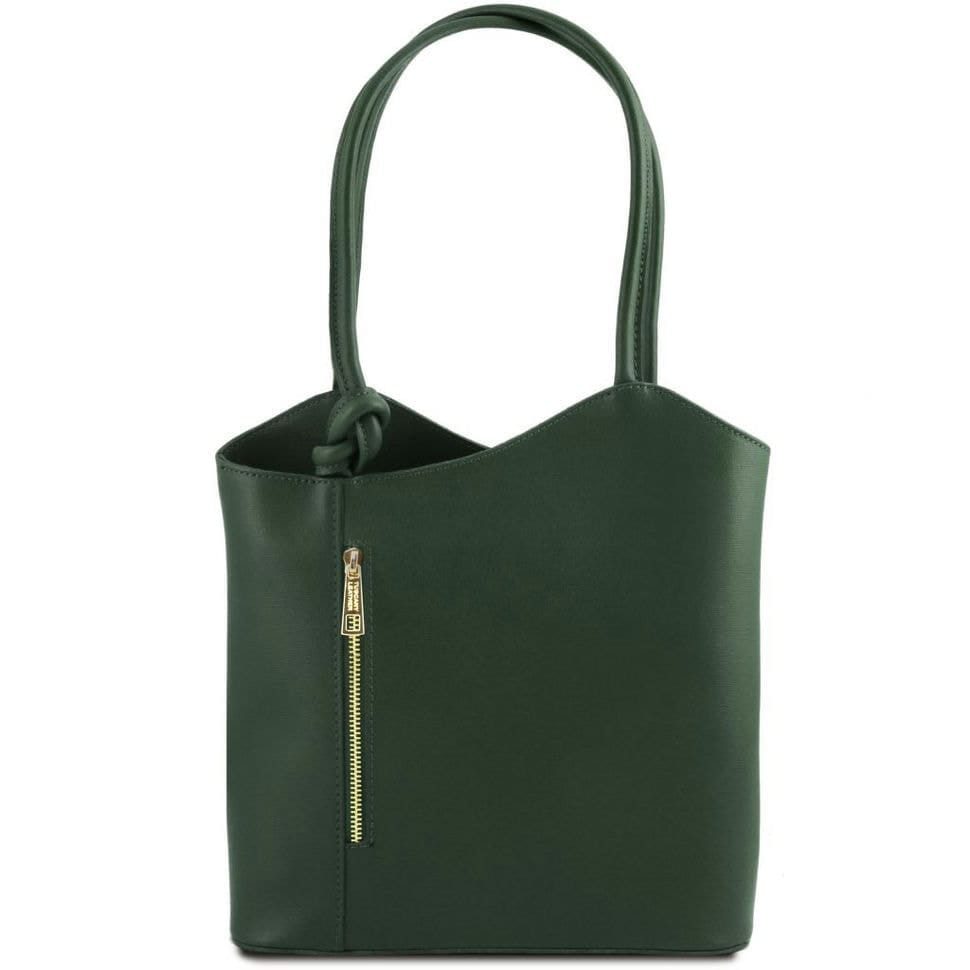 Patty Saffiano женская сумка рюкзак 2 в 1 Tuscany TL141455 (Forest Green)