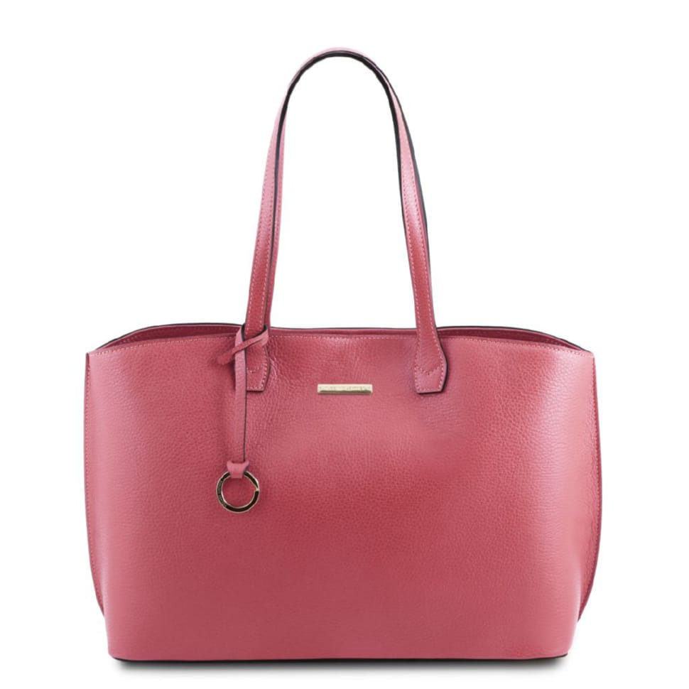 Кожаная сумка шоппер Tuscany TL141828 (Magenta)
