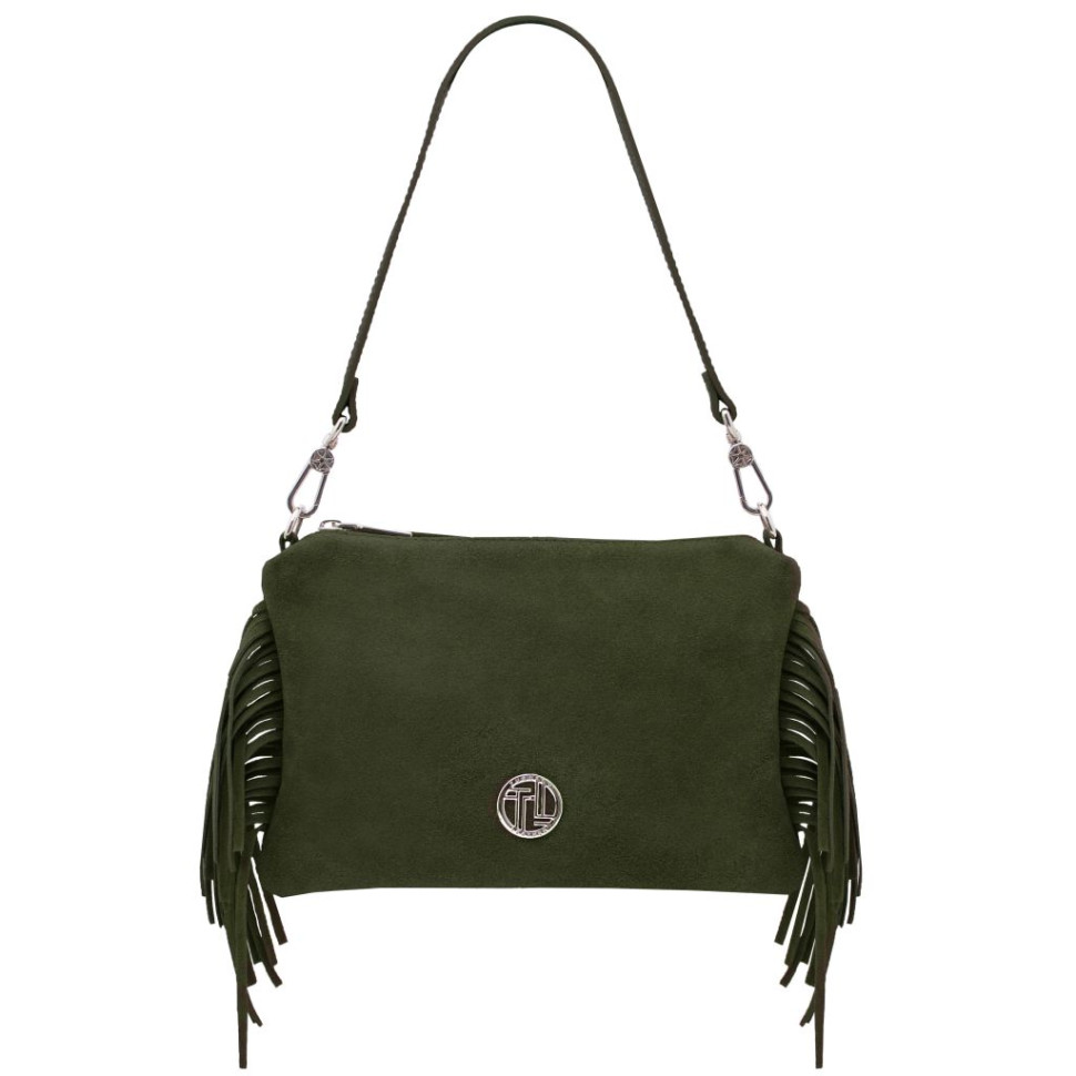 Женская замшевая сумка клатч Nomade от Tuscany TL142495 (Forest Green)