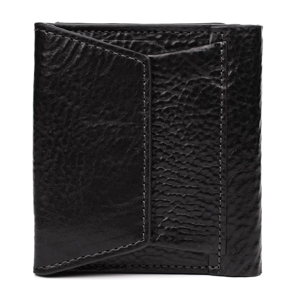 Небольшое мужское кожаное портмоне Grande Pelle 502410 черное — 4