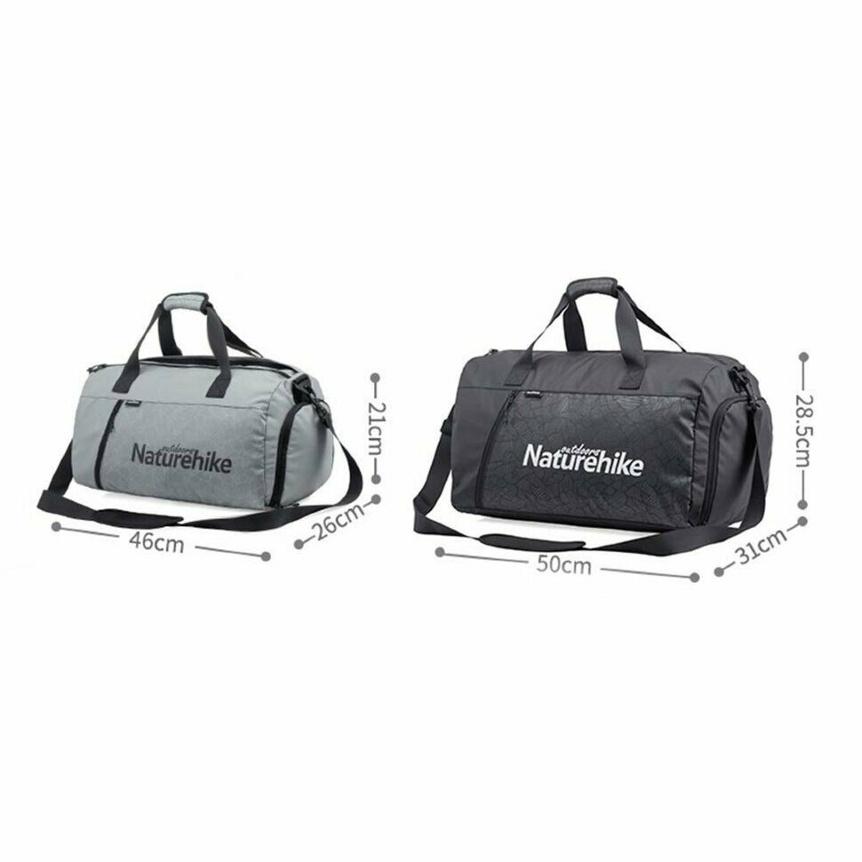 Сумка спортивна Naturehike NH19SN002, Розмір L, сірий — 2
