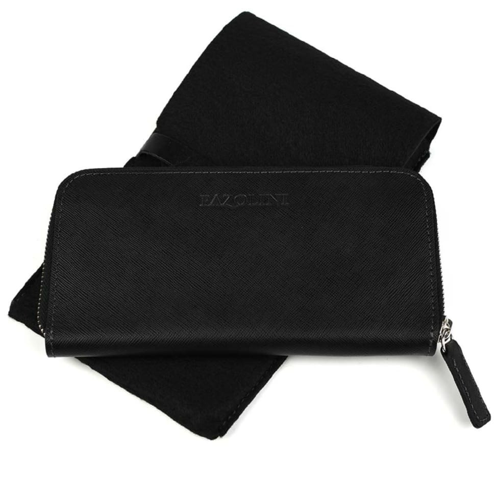 Кошелек на молнии Pazolini CP2310 черный, сафьяновая кожа — 3