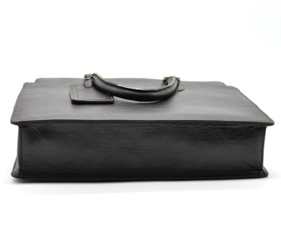 Кожаный деловой портфель TC-4864-4lx TARWA коричневый — 4