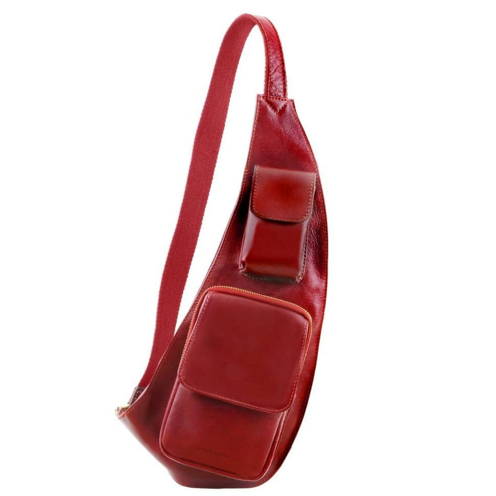 Кожаный рюкзак для досуга через плече Tuscany Leather TL141352 (Красный) — фото 1