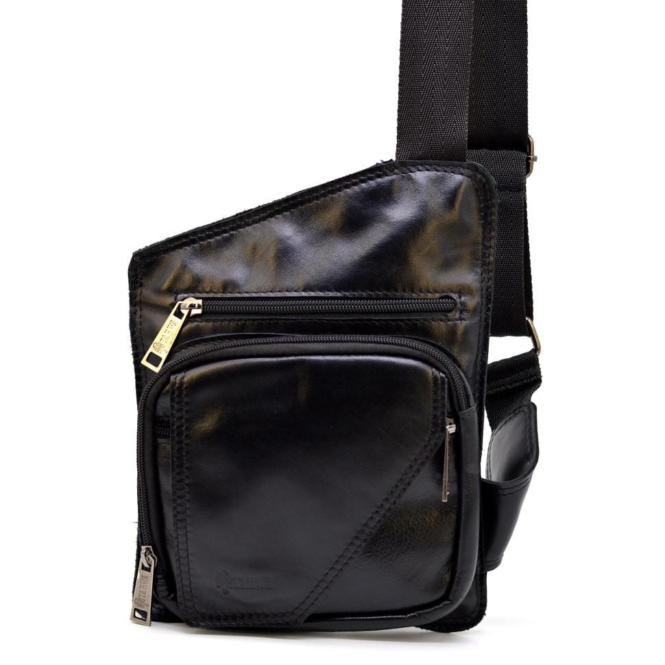 Кожаная мужская сумка через плечо небольшого размера TARWA, GA-232-3md — фото 1