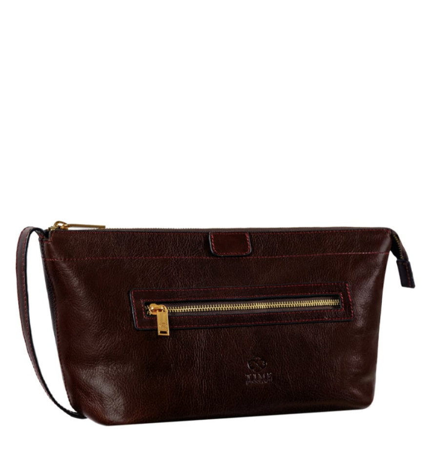 Женская кожаная косметичка Dopp Kit - Ragtime -  Коричневый цвет - Time Resistance 5239101W — 4