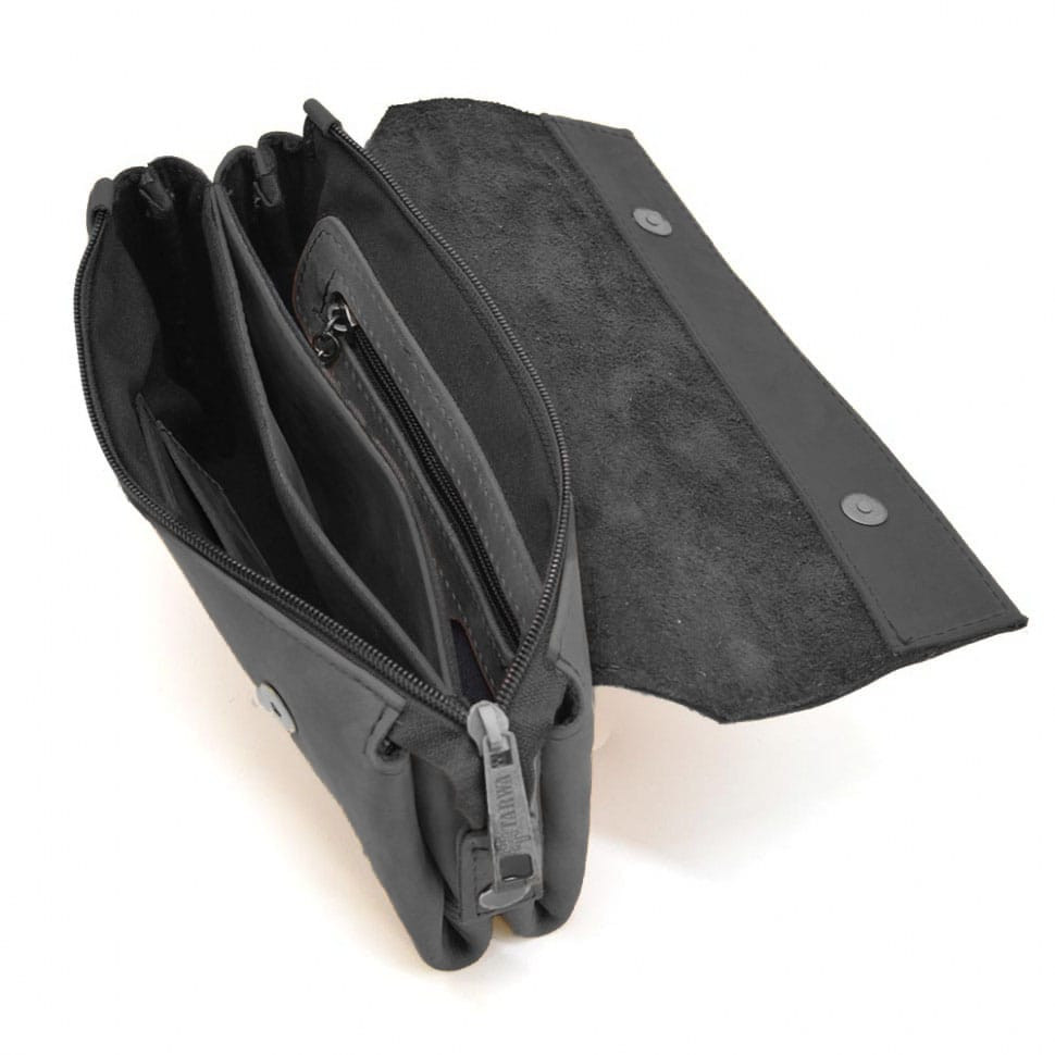 Клатч мужской кожаный RA-2801-3md TARWA черный — 2