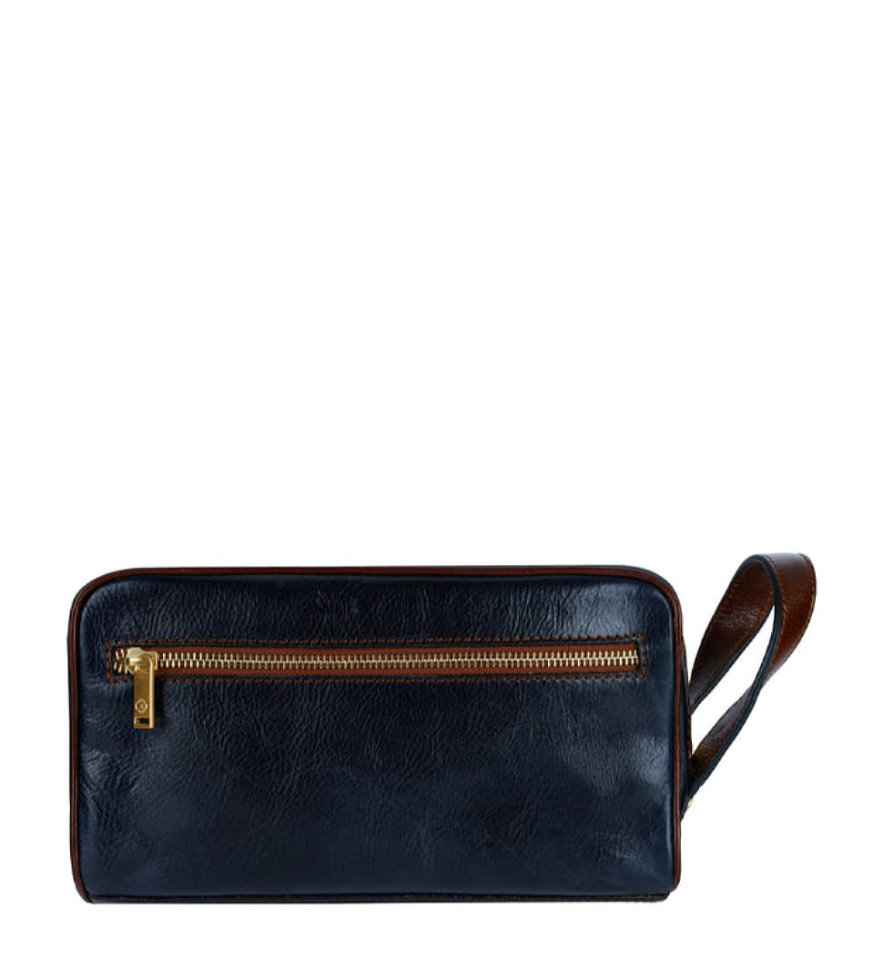 Женская кожаная косметичка Dopp Kit - All the Kings Men -  Синий цвет - Time Resistance 5232001W — 4