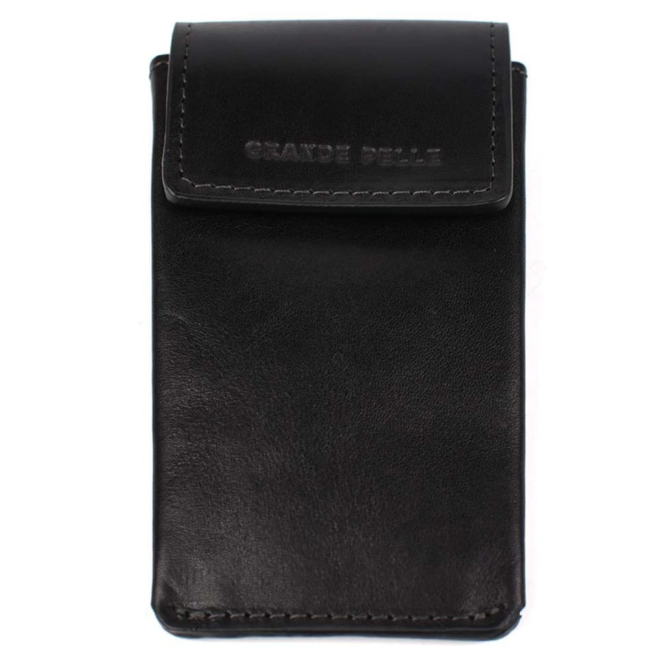 Ключница кожаная Grande Pelle 400610 черная глянцевая — 4