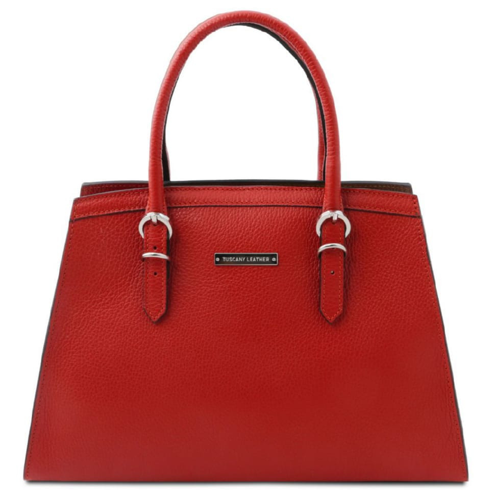 Итальянская кожаная сумка женская TL142147 Tuscany (Lipstick Red)