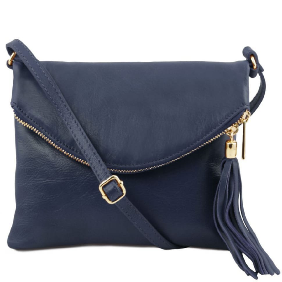 Женская кожаная сумка Tuscany Leather Young Bag TL141153 (Темно-синий) — фото 1
