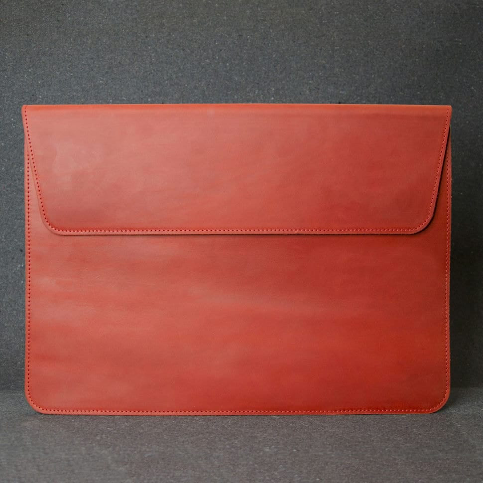 Шкіряний чохол для MacBook 13 ' кожа Crazy Horse красный — фото 1