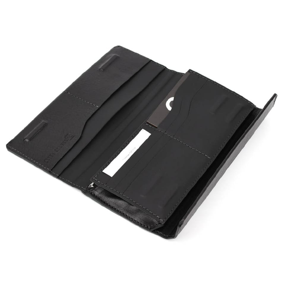Кожаное портмоне глянцевая кожа черное Grande Pelle 552610 — 3