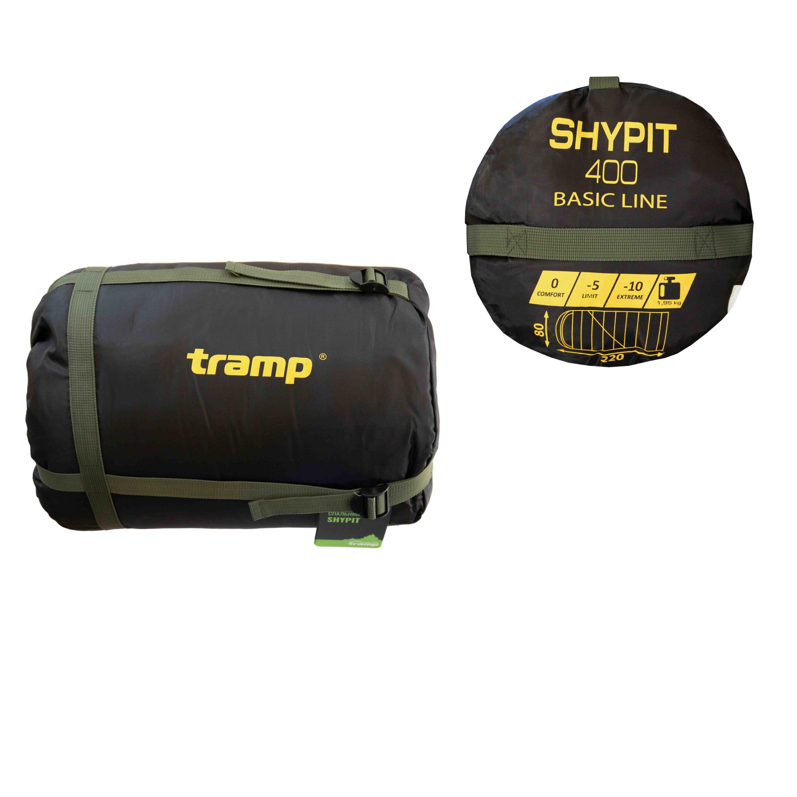 Спальный мешок Tramp Shypit 400 одеяло с капюшом левый olive 220/80 UTRS-060R — 3