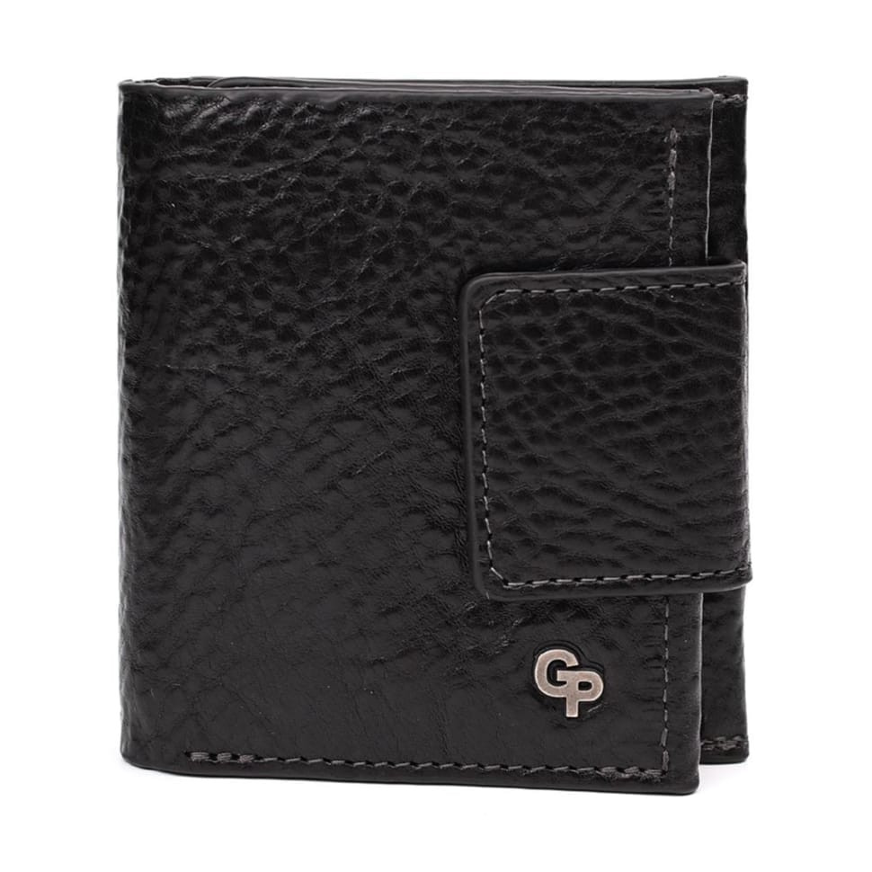 Небольшое мужское кожаное портмоне Grande Pelle 502410 черное