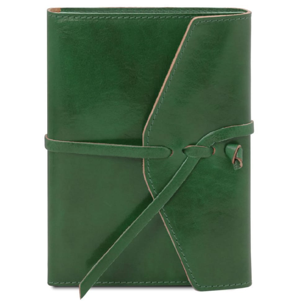 Кожаный блокнот на шнуровке Tuscany Leather TL142027  (Forest Green) — фото 1