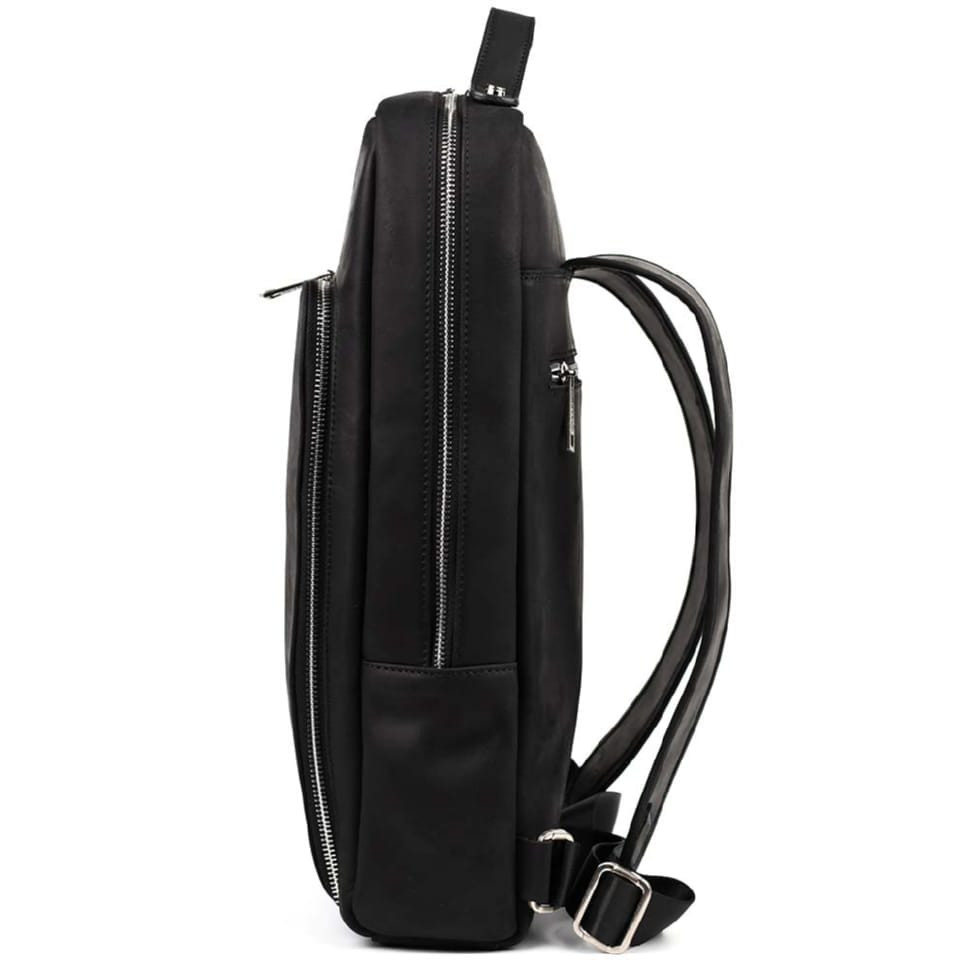Кожаный рюкзак для ноутбука 15" дюймов RA-1240-4lx в черном crazy horse — 3