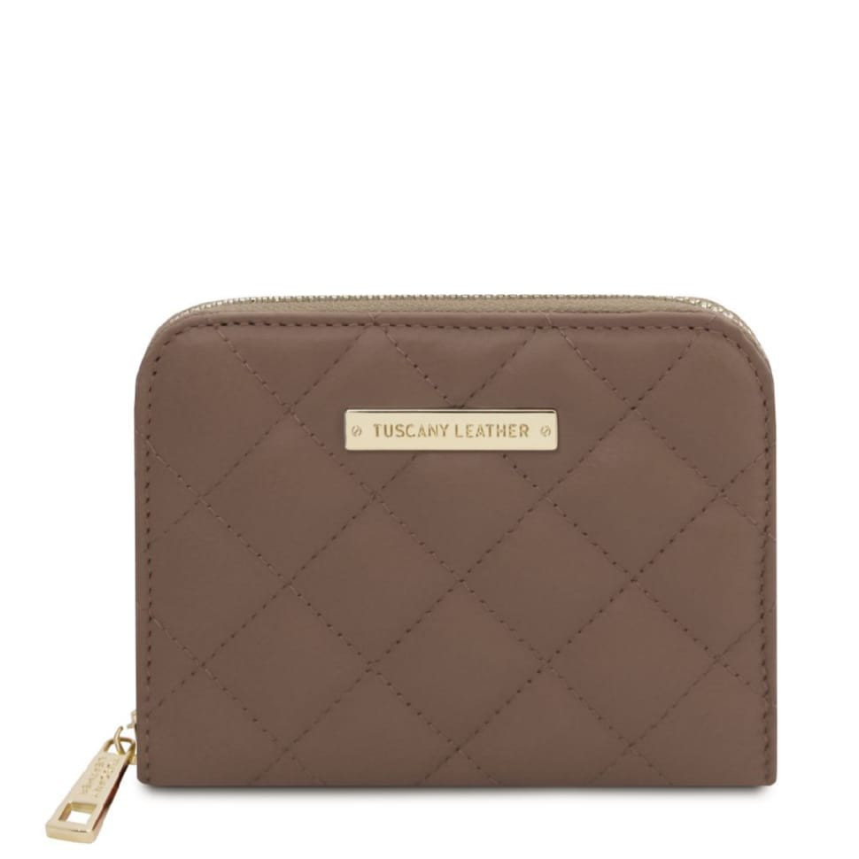 Мягкий стеганый женский кошелек на молнии Teti Tuscany TL142319 (Taupe)
