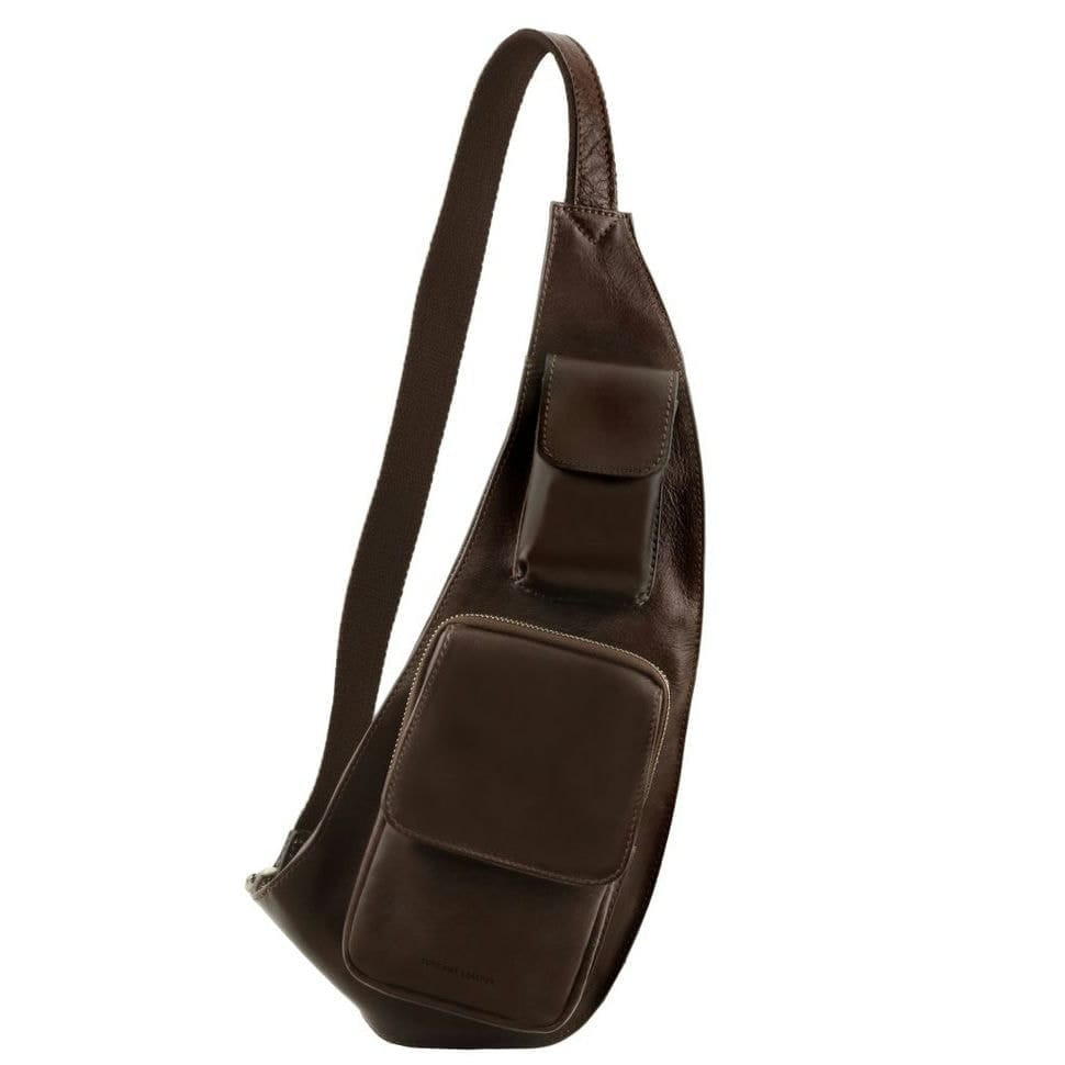 Шкіряний рюкзак для досуга через плече Tuscany Leather TL141352 (Темно-коричневий) — 2