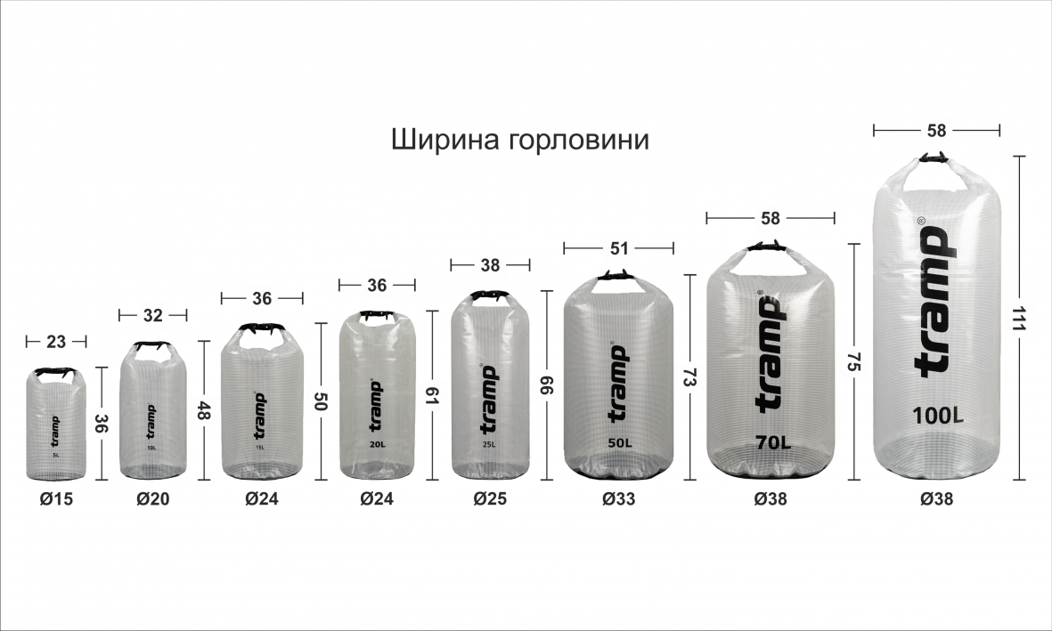 Гермомішок TRAMP PVC transparent 5л UTRA-195 — 4