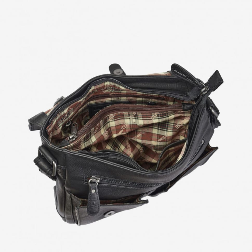 Кожааня сумка через плечо мессенджер HILL BURRY HB3076A — 3