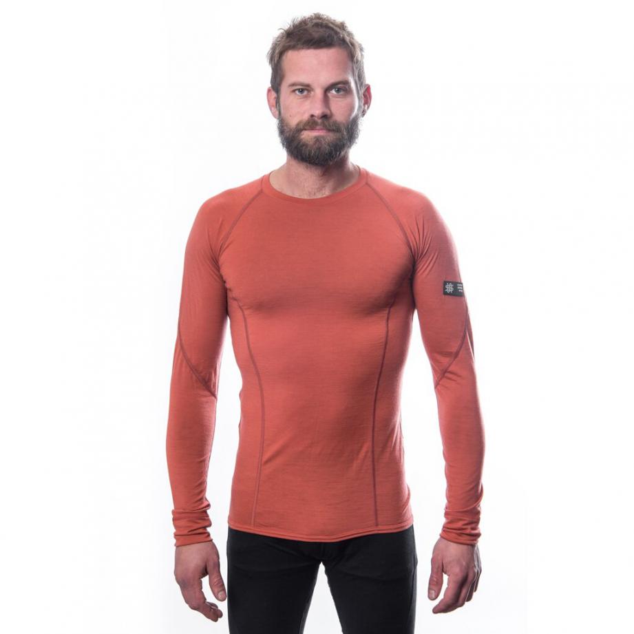 Термофутболка чоловіча Sensor Merino Active LS terracotta 23200037, SM11MA-terracotta-XXL — 3