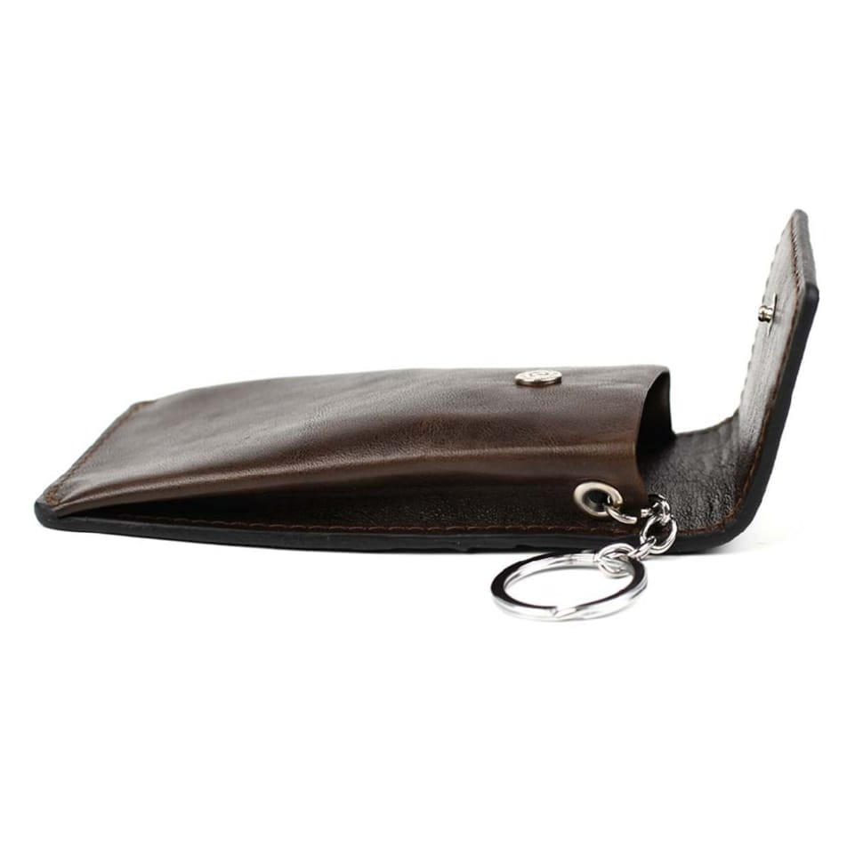 Ключница кожаная Grande Pelle 400620 коричневая глянцевая — 2