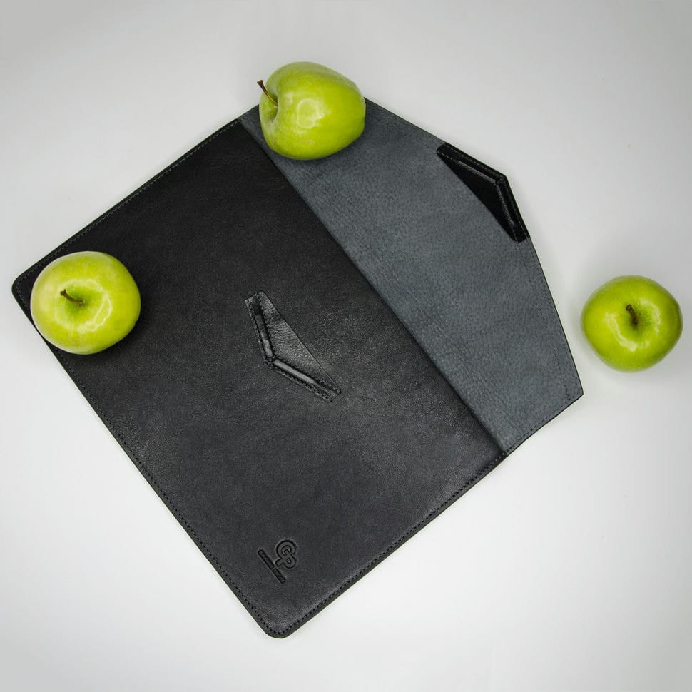Кожаный чехол для MacBook 12’, черный — 2