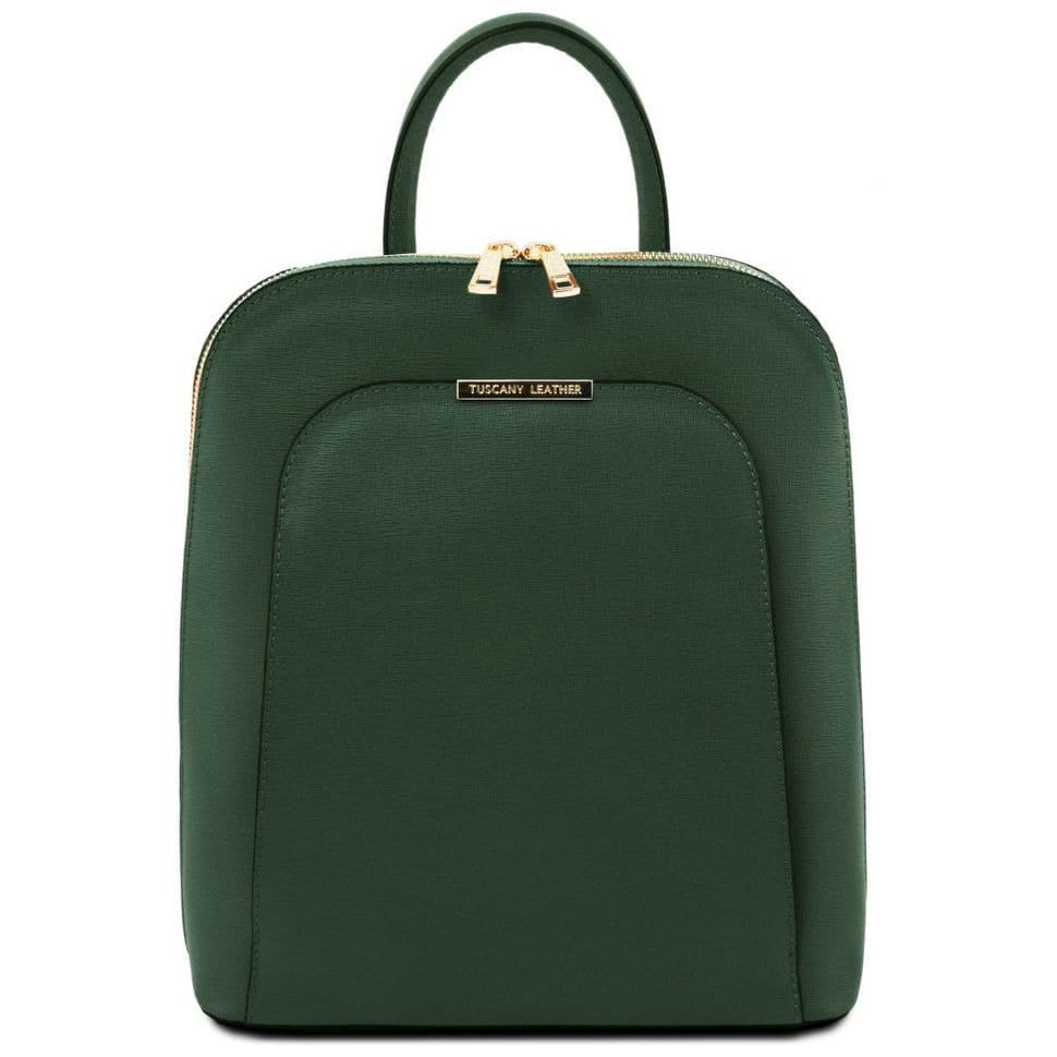 Женский рюкзак кожаный из сафьяновой кожи Tuscany TL141631  (Forest Green) — фото 1