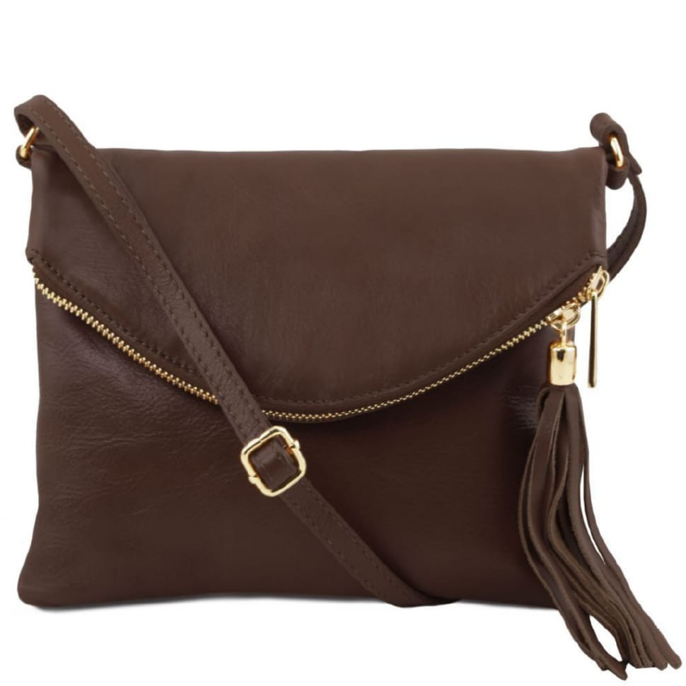 Женская кожаная сумка Tuscany Leather Young Bag TL141153 (Темно-коричневый) — фото 1