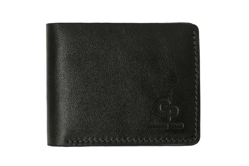 Портмоне Grande Pelle Onda 507610 глянцевая кожа черный