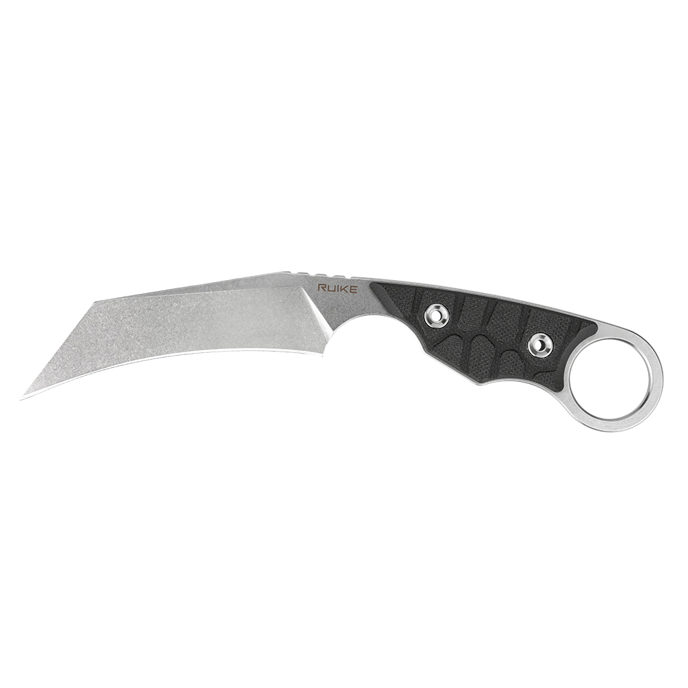 Ніж фіксований туристичний Ruike FS68, (8.6 см) 14C28N / G10 чорний — 3