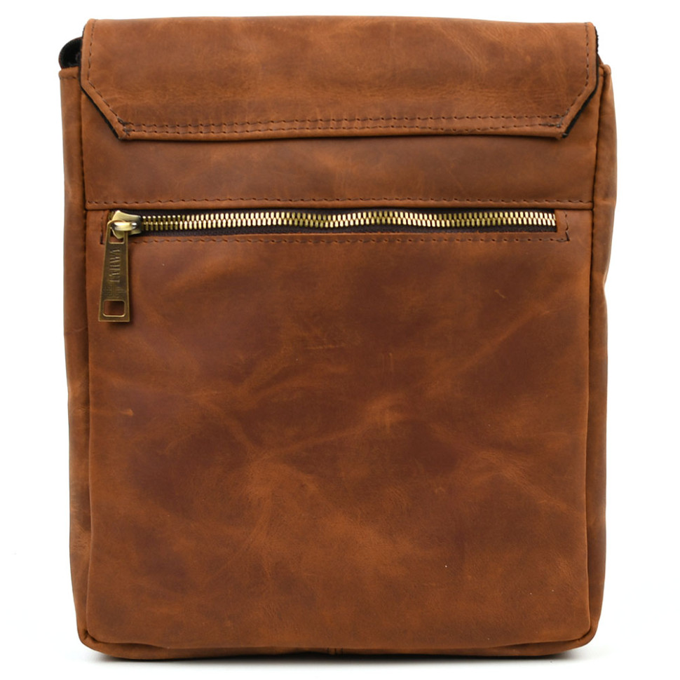Мужская кожаная сумка через плечо RB-1304-4lx TARWA коньячная — 2