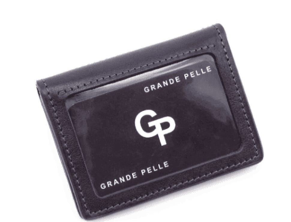 Обложка на права тех. паспорт ID паспорт удостоверение Grande Pelle 221670 глянцевая кожа синий — 4