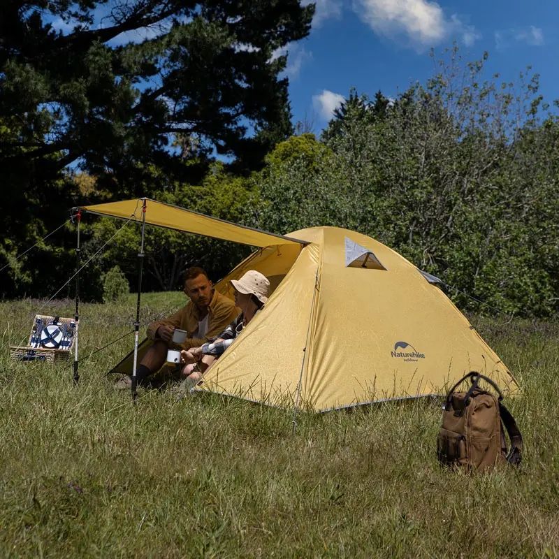 Палатка трехместный Naturehike P-Series NH18Z033-P 210T/65D, желтый — 4