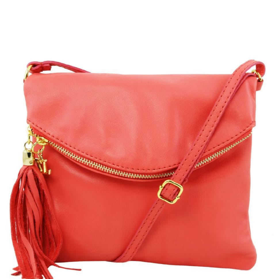 Женская кожаная сумка Tuscany Leather Young Bag TL141153 (Коралловый) — фото 1