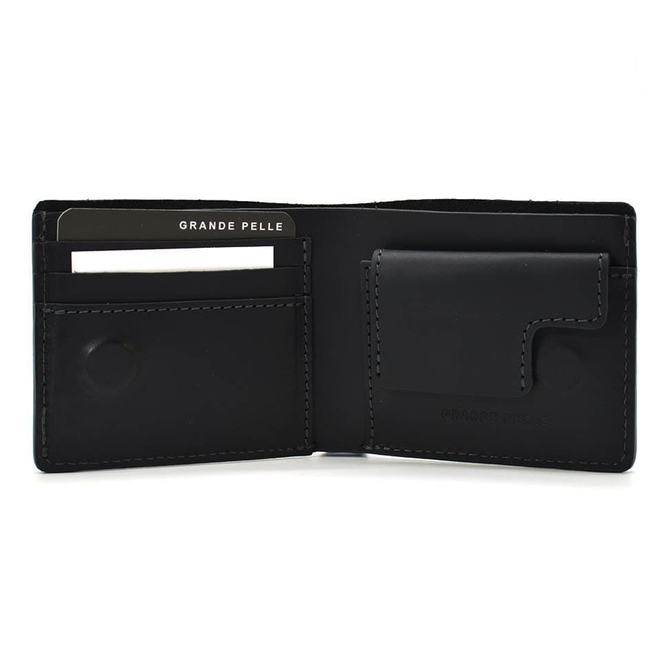 Портмоне Магнит, черный c монетницей Grande Pelle 505110 — 2