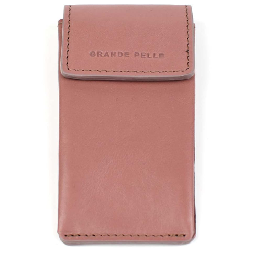 Ключница кожаная Grande Pelle 400665 пудровая глянцевая — 4