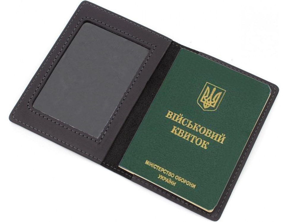 Обложка для военного билета ЗСУ 100% кожа Grande Pelle 257110 — 2