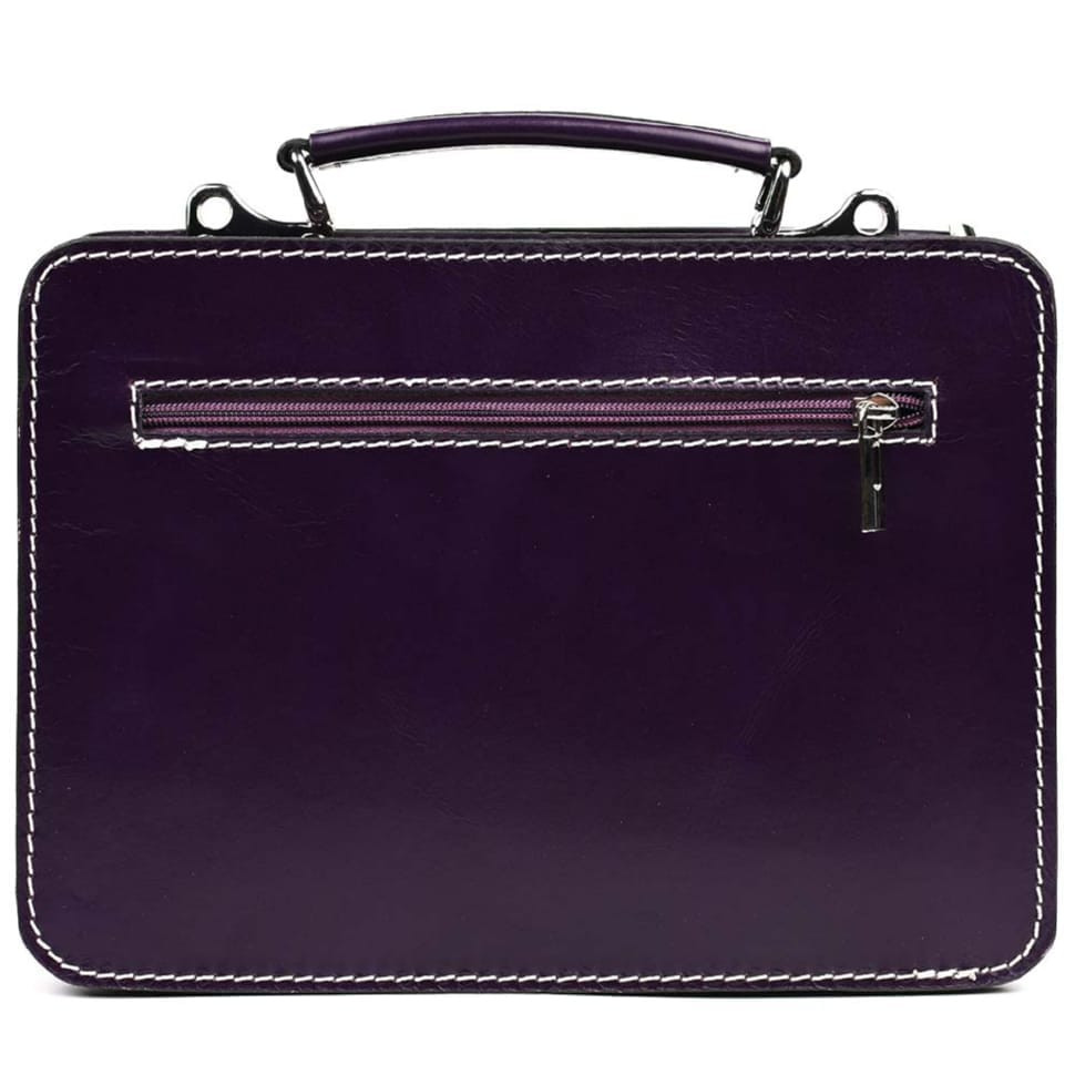 Женский кожаный портфель Firenze FR7007P сливовый — 2