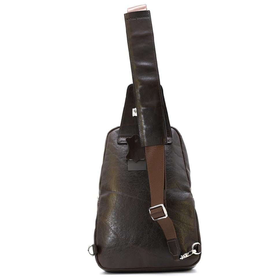 Кожаная нагрудная сумка слинг Grande Pelle 723620 — 2